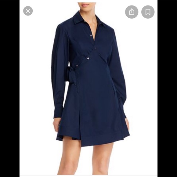 10 Crosby Derek Lam Dresses & Skirts - NWT,Derek Lam 10 Crosby
Petra Wrap Shirtdress,navy